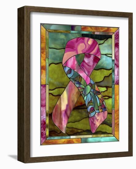 Breast Cancer Ribbon-Mindy Sommers-Framed Giclee Print