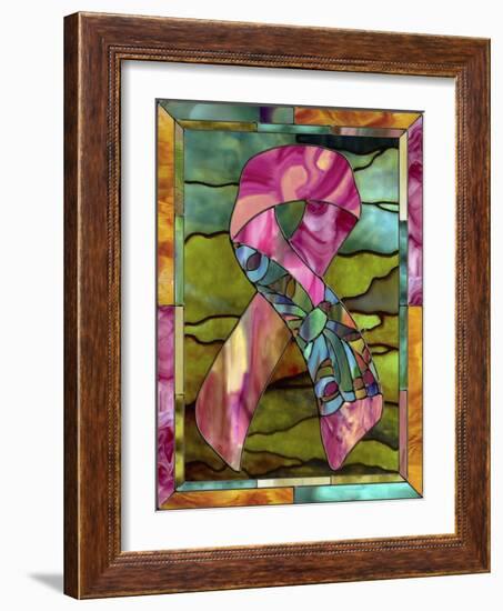 Breast Cancer Ribbon-Mindy Sommers-Framed Giclee Print