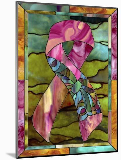 Breast Cancer Ribbon-Mindy Sommers-Mounted Giclee Print