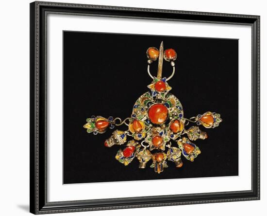 Breastplate in Silver, Enamel and Mediterranean Coral-null-Framed Giclee Print