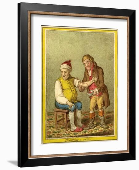 Breathing a Vein-James Gillray-Framed Giclee Print