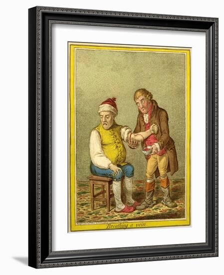 Breathing a Vein-James Gillray-Framed Giclee Print