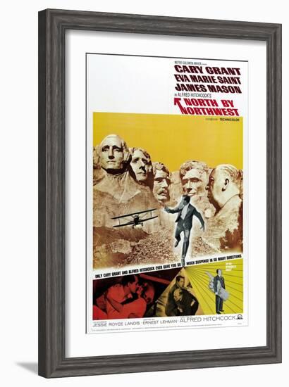 Breathless, 1959, "North by Northwest" Directed by Alfred Hitchcock--Framed Giclee Print