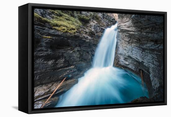 Breathtaking view of waterfall, Banff, Alberta, Canada-Panoramic Images-Framed Premier Image Canvas