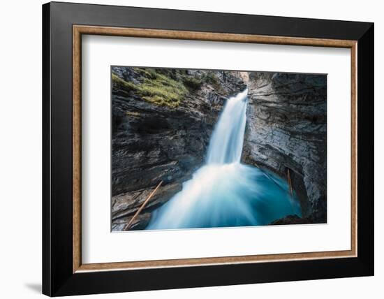 Breathtaking view of waterfall, Banff, Alberta, Canada-Panoramic Images-Framed Photographic Print