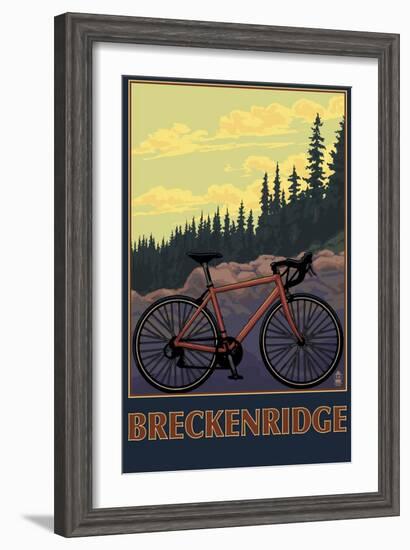 Breckenridge, Colorado - Mountain Bike-Lantern Press-Framed Art Print