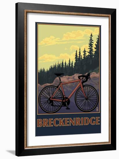 Breckenridge, Colorado - Mountain Bike-Lantern Press-Framed Art Print