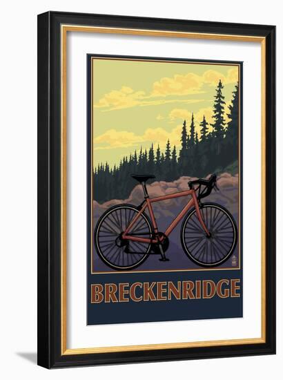 Breckenridge, Colorado - Mountain Bike-Lantern Press-Framed Art Print