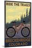 Breckenridge, Colorado - Ride the Trails-Lantern Press-Mounted Art Print