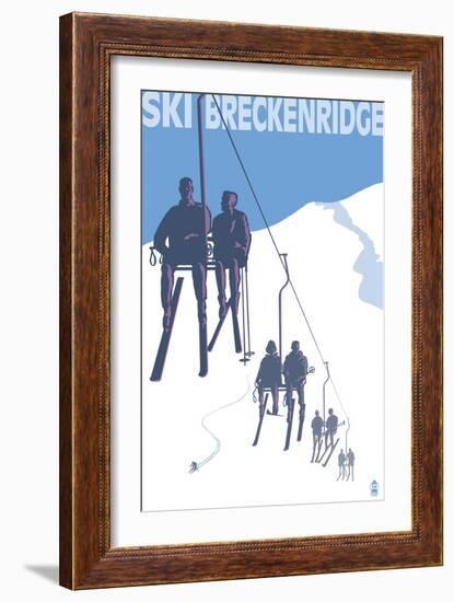 Breckenridge, Colorado Ski Lift-Lantern Press-Framed Art Print