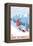 Breckenridge, Colorado, Snowboarder Scene-Lantern Press-Framed Stretched Canvas