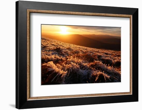 Brecon Beacons in winter, Brecon Beacons National Park, South Wales, United Kingdom, Europe-David Pickford-Framed Photographic Print
