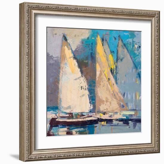 Breeze, Sail and Sky-Beth A^ Forst-Framed Art Print