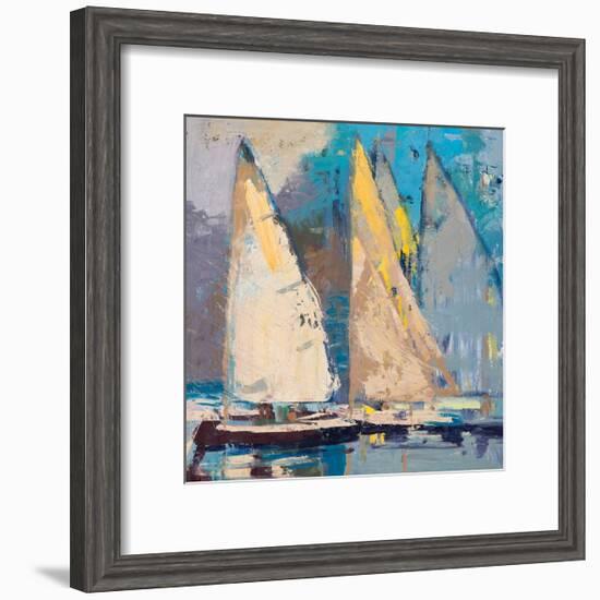 Breeze, Sail and Sky-Beth A^ Forst-Framed Art Print