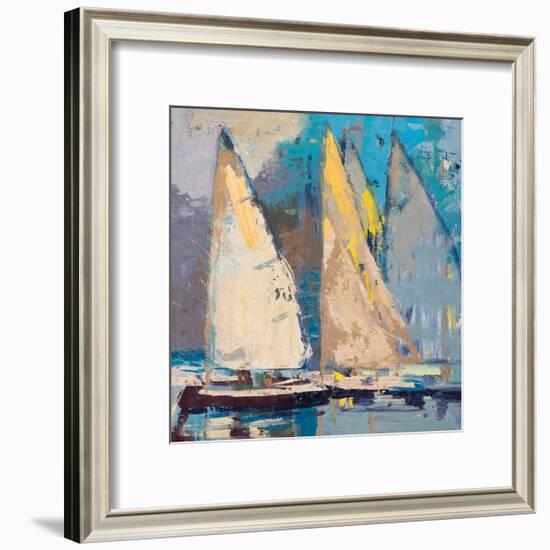 Breeze, Sail and Sky-Beth A^ Forst-Framed Art Print