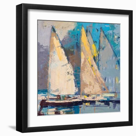 Breeze, Sail and Sky-Beth A^ Forst-Framed Art Print