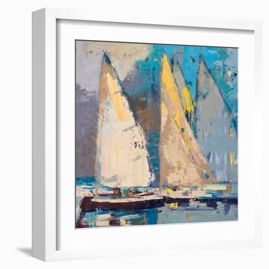 Breeze, Sail and Sky-Beth A^ Forst-Framed Art Print