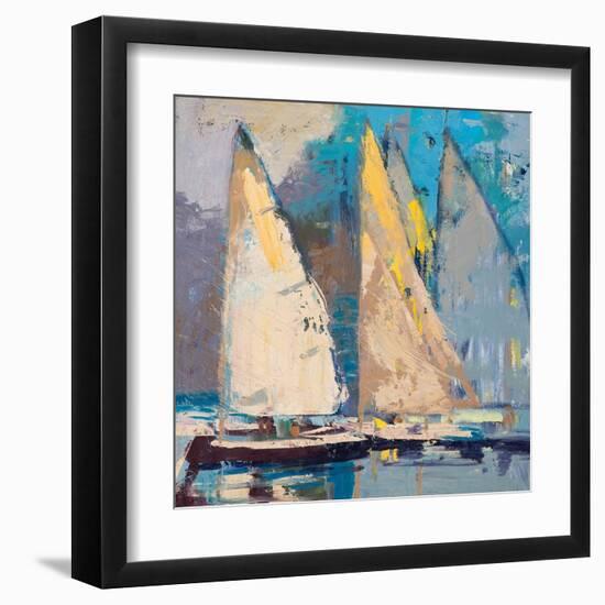 Breeze, Sail and Sky-Beth A. Forst-Framed Art Print