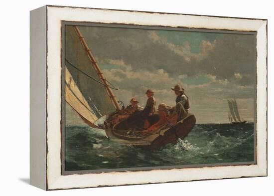 Breezing Up (A Fair Wind), by Winslow Homer, 1873-76, American painting,-Winslow Homer-Framed Stretched Canvas