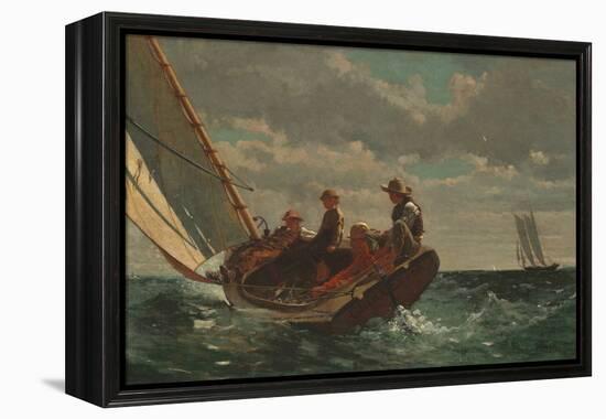 Breezing Up (A Fair Wind), by Winslow Homer, 1873-76, American painting,-Winslow Homer-Framed Stretched Canvas