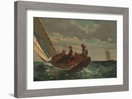 Breezing Up (A Fair Wind), by Winslow Homer, 1873-76, American painting,-Winslow Homer-Framed Art Print