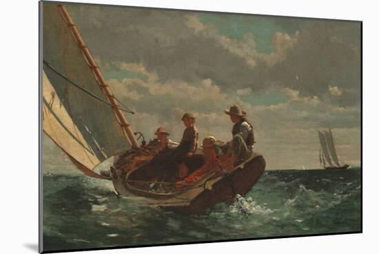 Breezing Up (A Fair Wind), by Winslow Homer, 1873-76, American painting,-Winslow Homer-Mounted Art Print