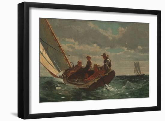 Breezing Up (A Fair Wind), by Winslow Homer, 1873-76, American painting,-Winslow Homer-Framed Premium Giclee Print