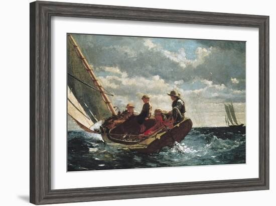 Breezing Up (A Fair Wind)-Winslow Homer-Framed Art Print