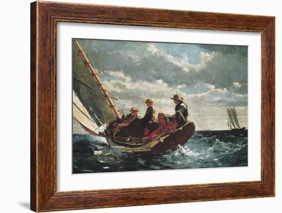 Breezing Up (A Fair Wind)-Winslow Homer-Framed Art Print
