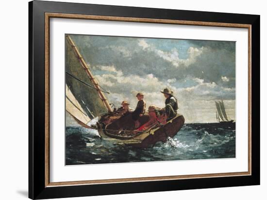 Breezing Up (A Fair Wind)-Winslow Homer-Framed Art Print