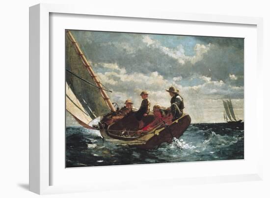 Breezing Up (A Fair Wind)-Winslow Homer-Framed Art Print