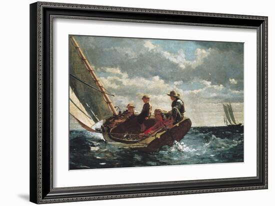 Breezing Up (A Fair Wind)-Winslow Homer-Framed Art Print