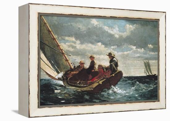 Breezing Up (A Fair Wind)-Winslow Homer-Framed Stretched Canvas