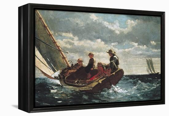 Breezing Up (A Fair Wind)-Winslow Homer-Framed Stretched Canvas