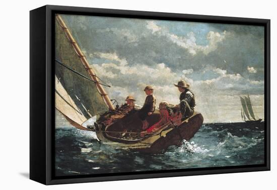 Breezing Up (A Fair Wind)-Winslow Homer-Framed Stretched Canvas