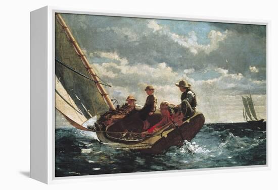 Breezing Up (A Fair Wind)-Winslow Homer-Framed Stretched Canvas