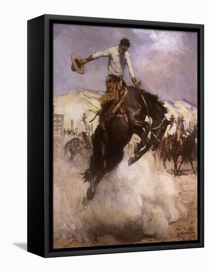 Breezy Riding, 1926-null-Framed Premier Image Canvas