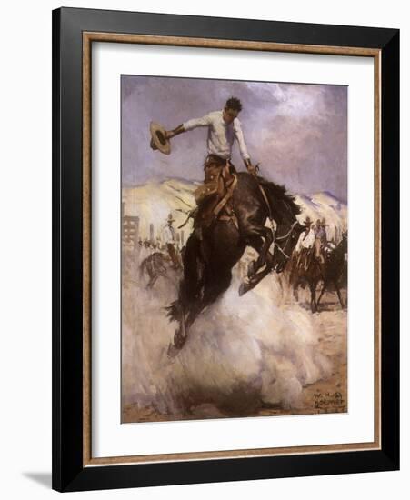 Breezy Riding, 1926-null-Framed Giclee Print