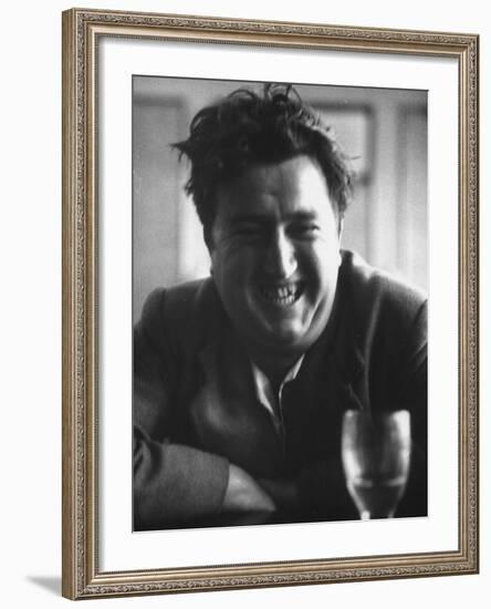 Brendan Behan, Embodiment of Poet Character in Sean O'Casey's Play, "The Shadow of a Gunman"-Gjon Mili-Framed Premium Photographic Print