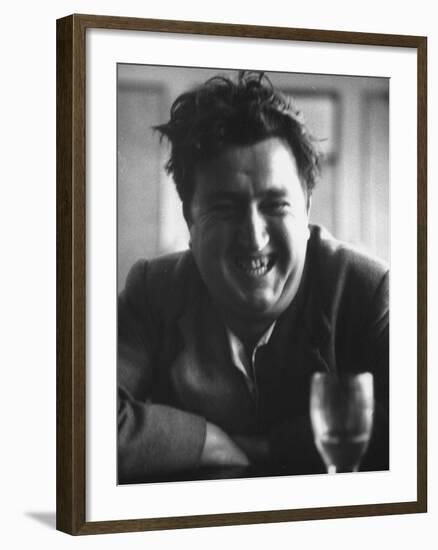 Brendan Behan, Embodiment of Poet Character in Sean O'Casey's Play, "The Shadow of a Gunman"-Gjon Mili-Framed Premium Photographic Print