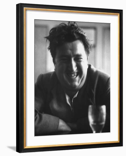 Brendan Behan, Embodiment of Poet Character in Sean O'Casey's Play, "The Shadow of a Gunman"-Gjon Mili-Framed Premium Photographic Print