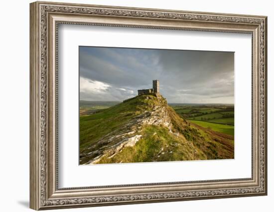 Brentor Church, Dartmoor, Devon. October 2009.-Ross Hoddinott-Framed Photographic Print