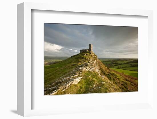 Brentor Church, Dartmoor, Devon. October 2009.-Ross Hoddinott-Framed Photographic Print