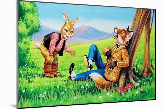 Brer Rabbit and Brer Fox-Henry Charles Fox-Mounted Giclee Print