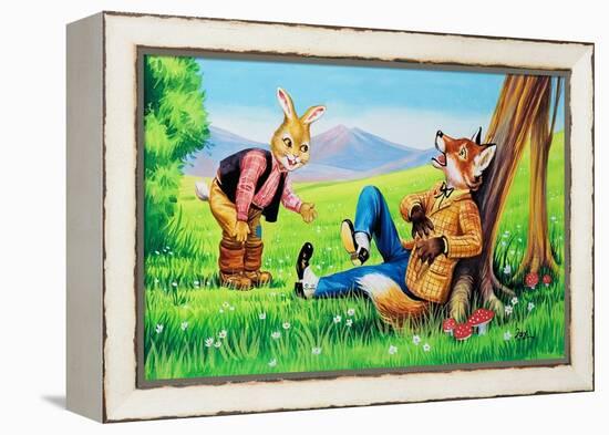 Brer Rabbit and Brer Fox-Henry Charles Fox-Framed Premier Image Canvas