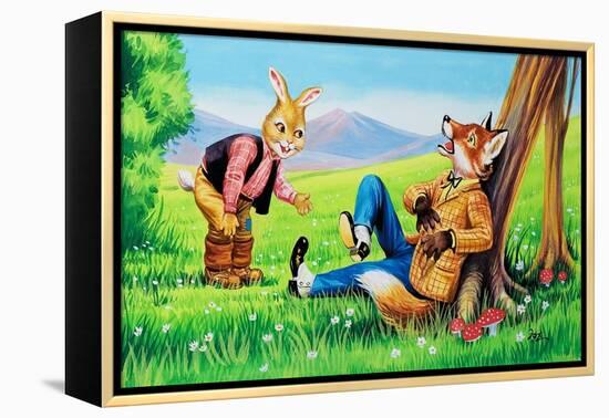 Brer Rabbit and Brer Fox-Henry Charles Fox-Framed Premier Image Canvas