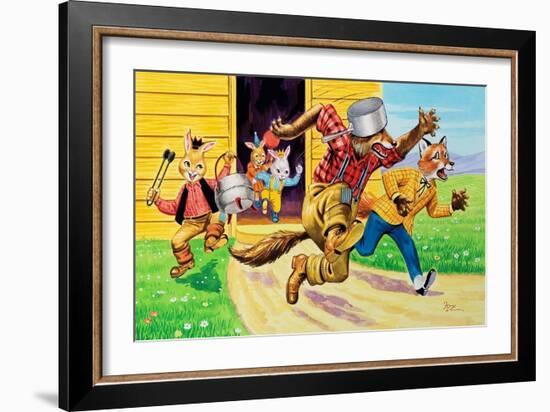 Brer Rabbit, Friends and Saucepans-Henry Charles Fox-Framed Giclee Print