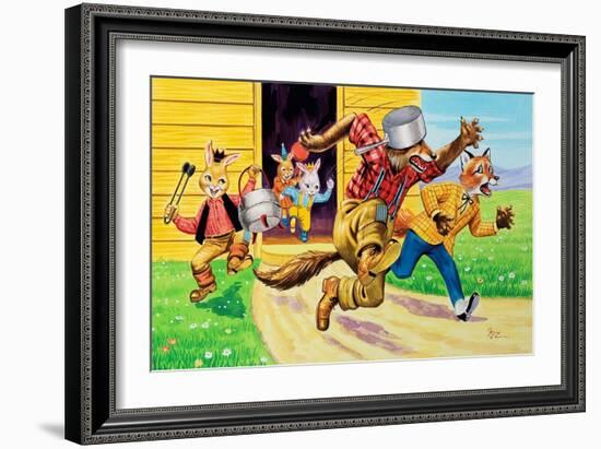 Brer Rabbit, Friends and Saucepans-Henry Charles Fox-Framed Giclee Print