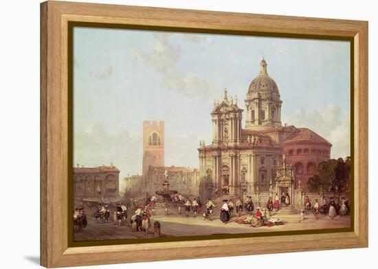 Brescia Cathedral, 1860-David Roberts-Framed Premier Image Canvas