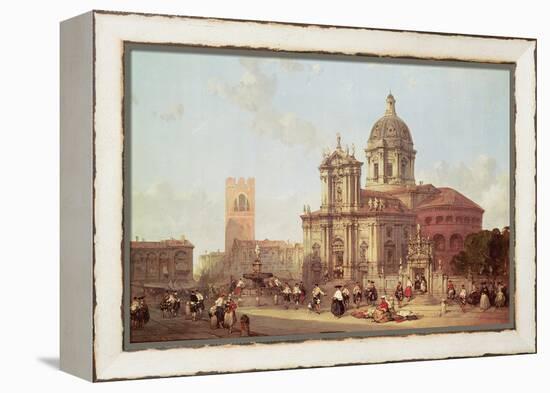 Brescia Cathedral, 1860-David Roberts-Framed Premier Image Canvas